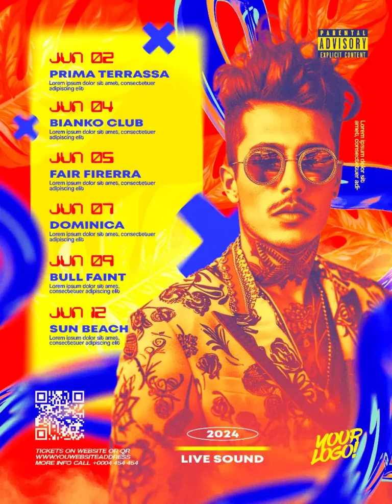 Vibrant Club Night Party Flyer Template