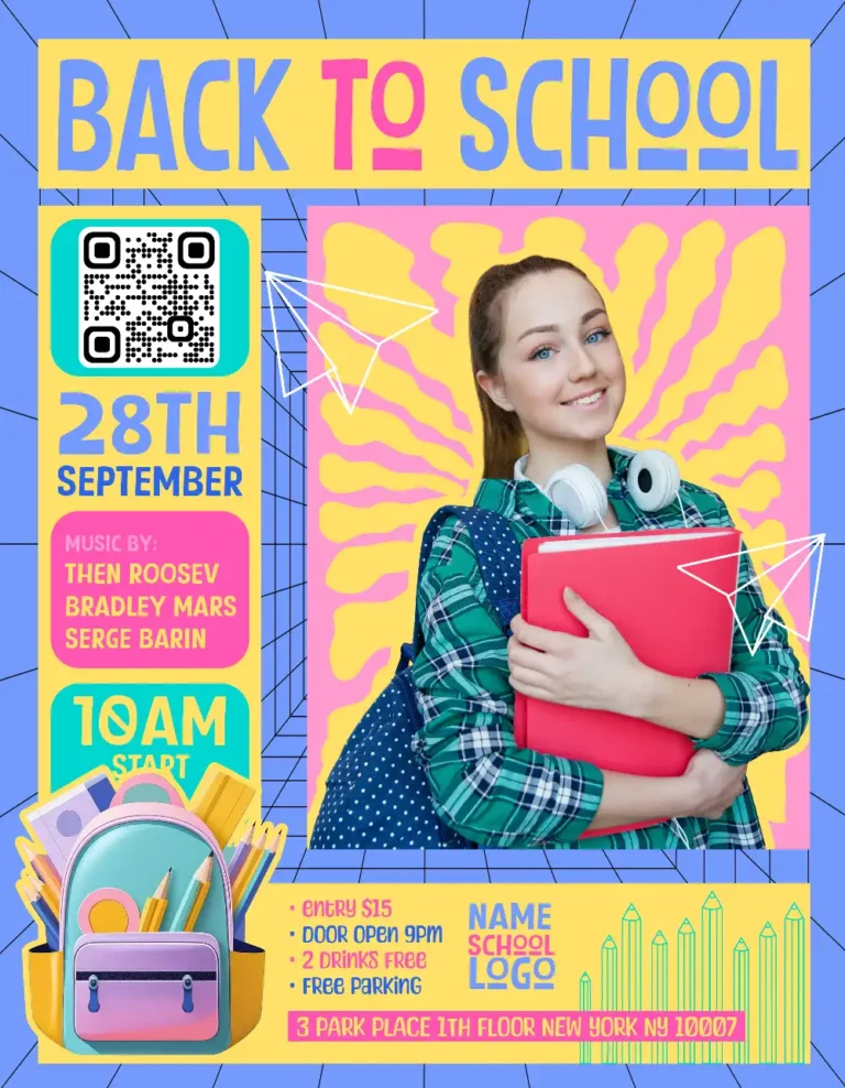 Back To School - Free Flyer Template