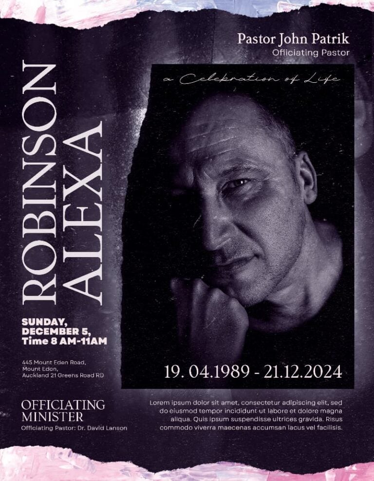 Church Memorial Flyer Template