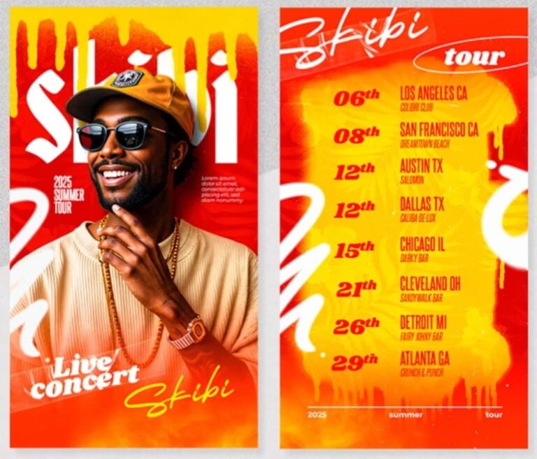 Music Artist Concert Tour Social Media Template