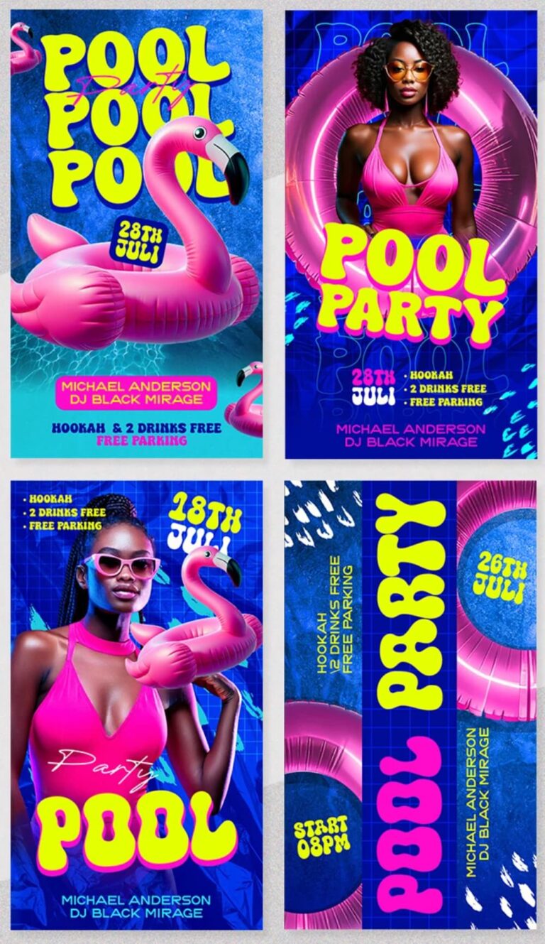Pool Party Instagram Stories Template