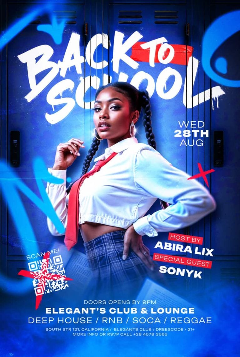 Back To School Party Flyer Template