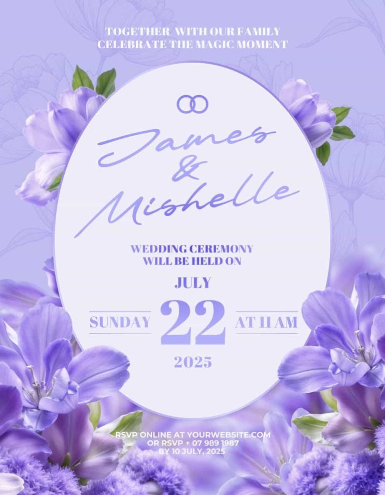 Free Modern Wedding Invitation Template