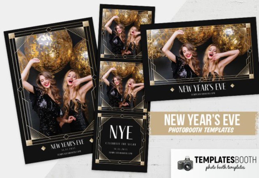 Art Deco New Year's Eve Flyer Template for Photoshop